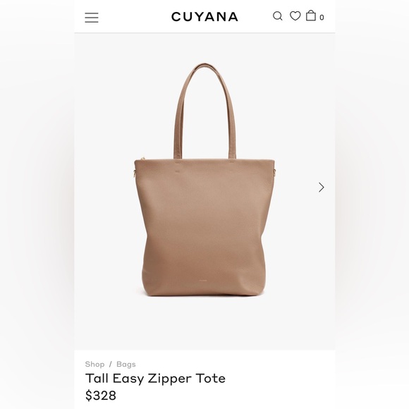 Cuyana Handbags - CUYANA tall zippered easy tote Cappucino